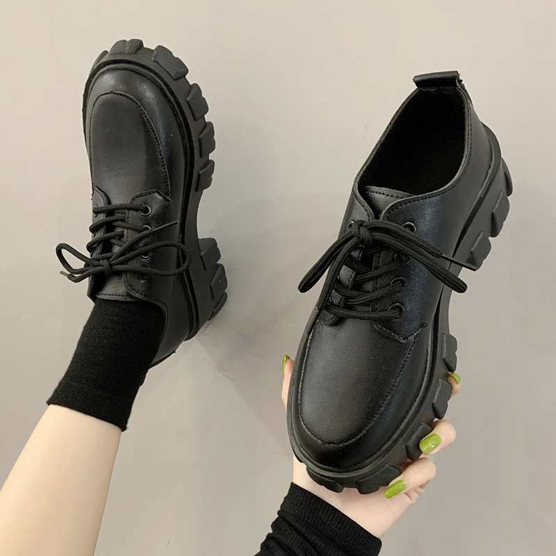 Sepatu-Bot-Musim-Gugur-Sepatu-Platform-Wanita-Sneakers-Chunky-Tumit-Tipis-Sepatu-Bot-Punk-Hitam-Sepatu-3